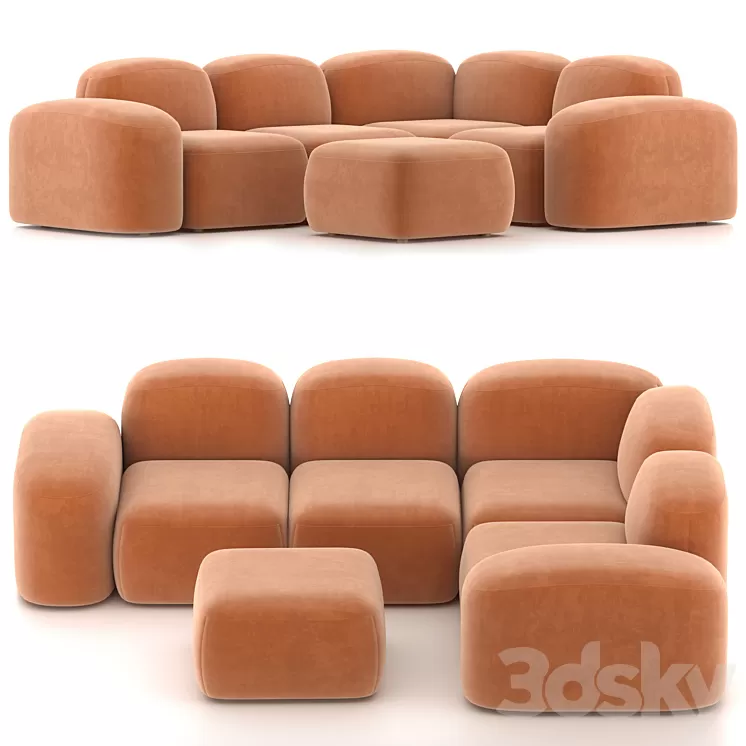MUSE SOFA FOUR PIECE MODULAR 3D Model Free
