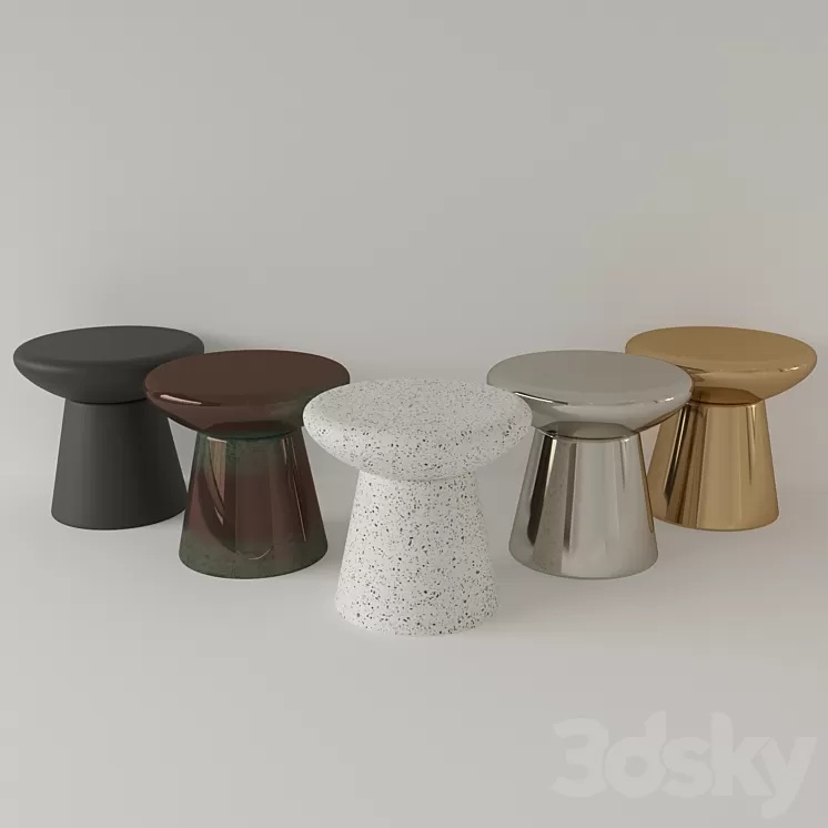 Mush TableStool bedside table 3D Model