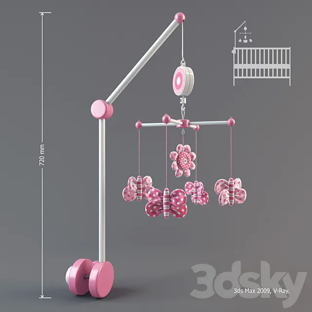 Musical mobile to the cot 3DModel
