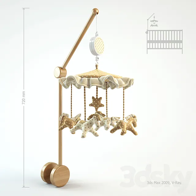 Musical mobile to the cot 3DModel