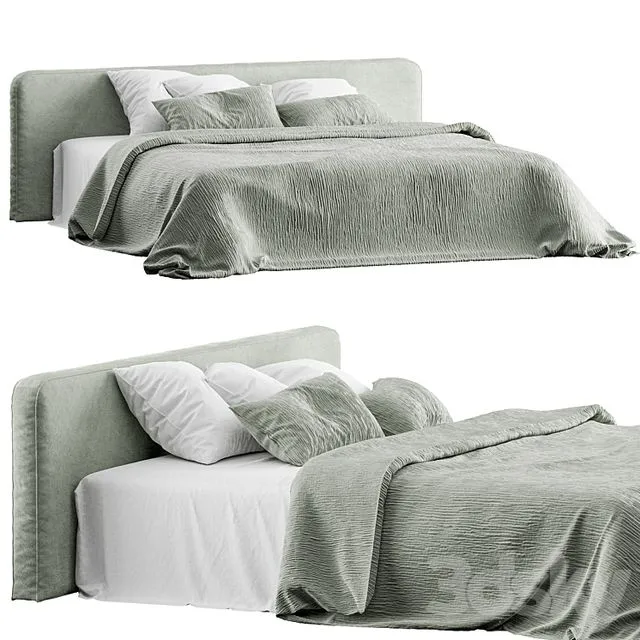 Muslin bedding zara home 4 3D Model