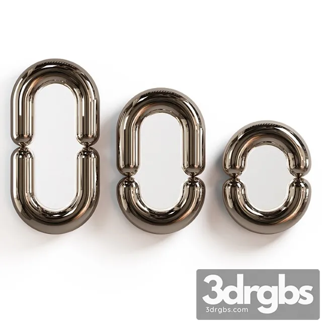 Mustache - zodiac mirror platinum 3D Model Free