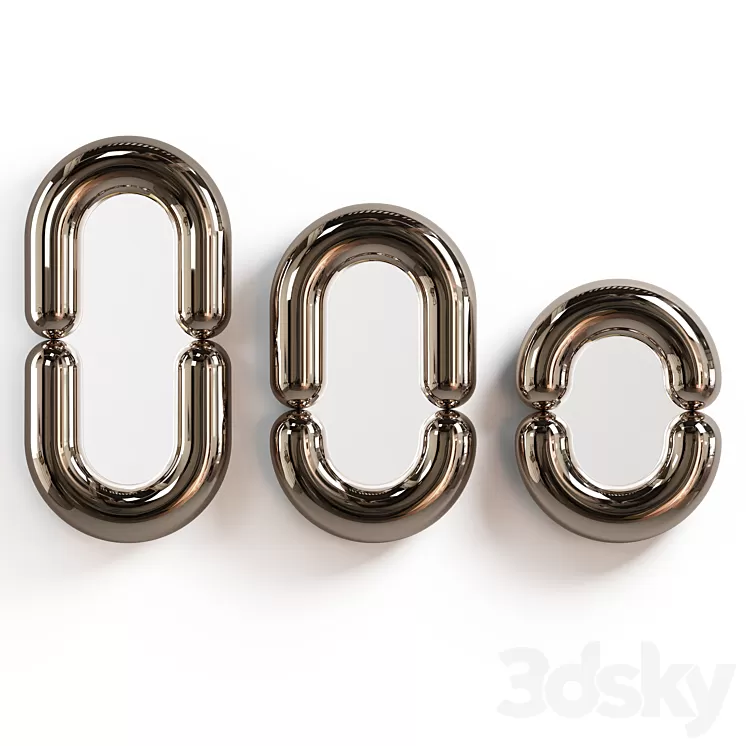 Mustache - Zodiac Mirror Platinum 3D Model