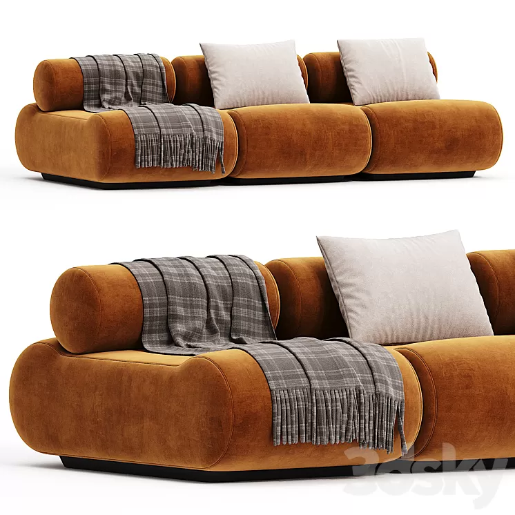 Mustard Klaus Uredat Corbi Trio sofa for COR 3D Model