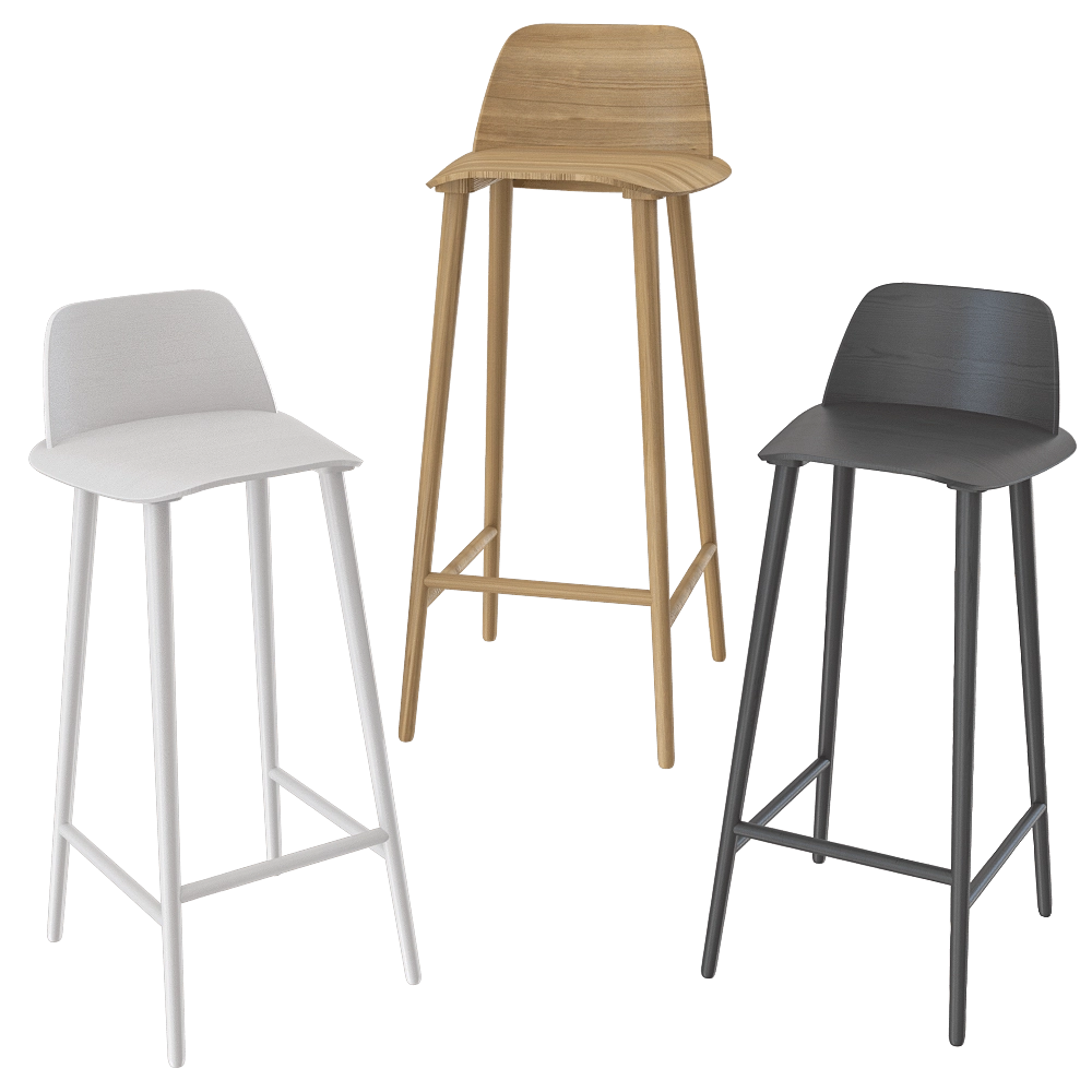 Muuto - Bar stool Nerd 3D Model