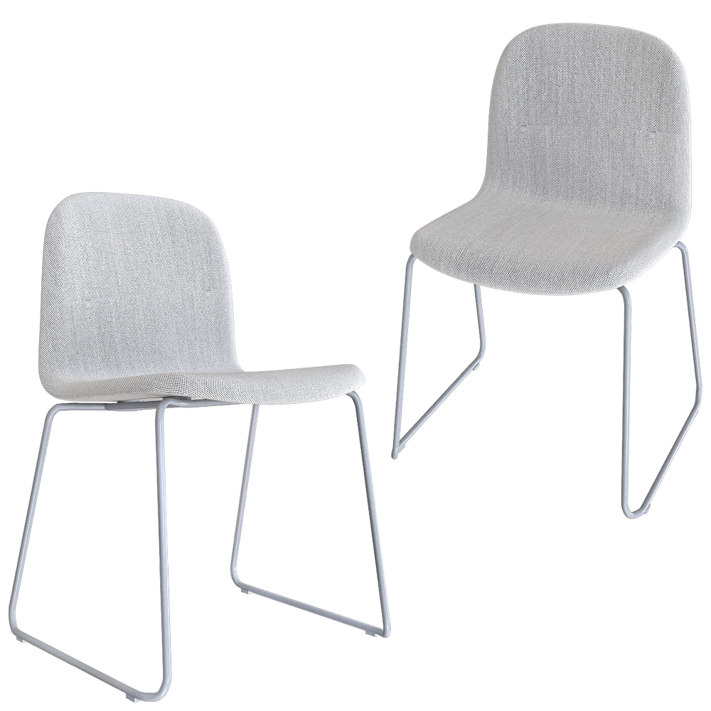 Muuto - Chair Visu sled base textile 3D Model
