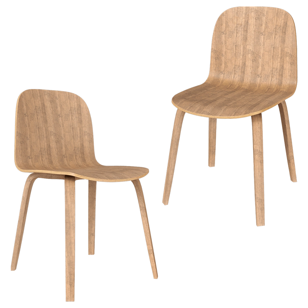 Muuto - Chair Visu wood base 3D Model