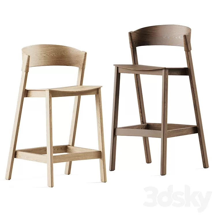 Muuto Cover Counter and Bar Stool 3D Model