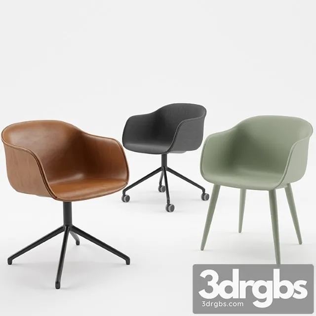 Muuto fiber armchair 2 3D Model Free