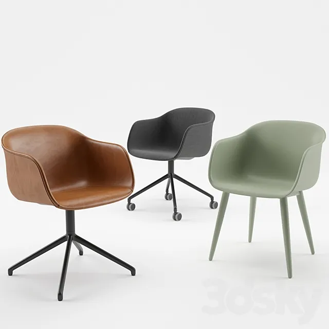 Muuto Fiber Armchair 3D Model