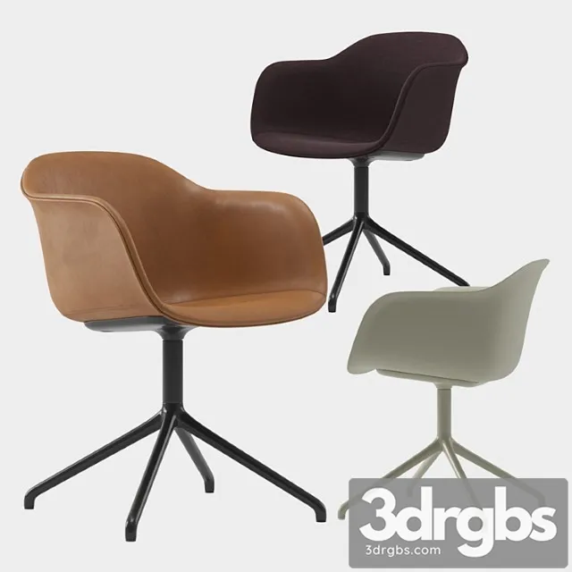 Muuto fiber armchair swive base 2 3D Model Free