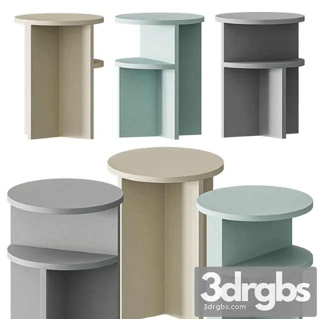 Muuto halves side table 2 3D Model Free