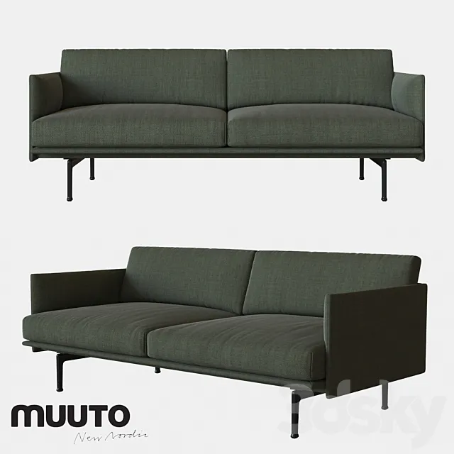 Muuto OUTLINE sofa 2 seater 3D Model