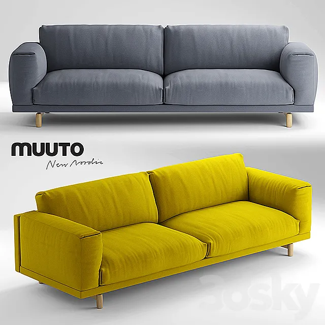 Muuto rest Sofa 3 seater sofa 3DModel