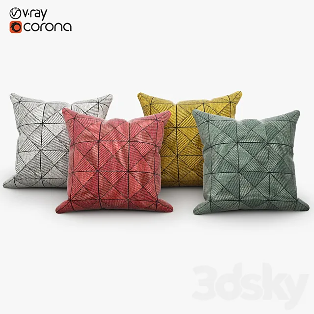 Muuto Tile Cushion 3D Model