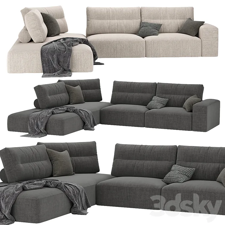 My Taos sofa by Saba Italia 3D Model Free