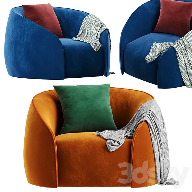 Myhome collection Baloo armchair 3D Model