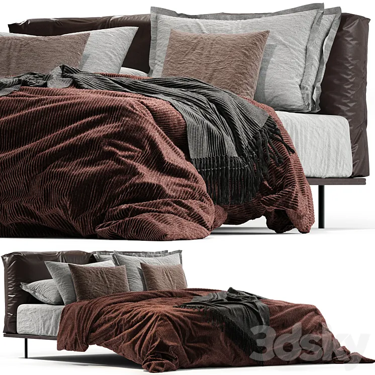 MYNIGHT By Lema Double bed with upholstered headboard Free Download