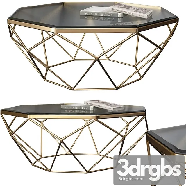 Mystique glass-top coffee table 2 3D Model Free
