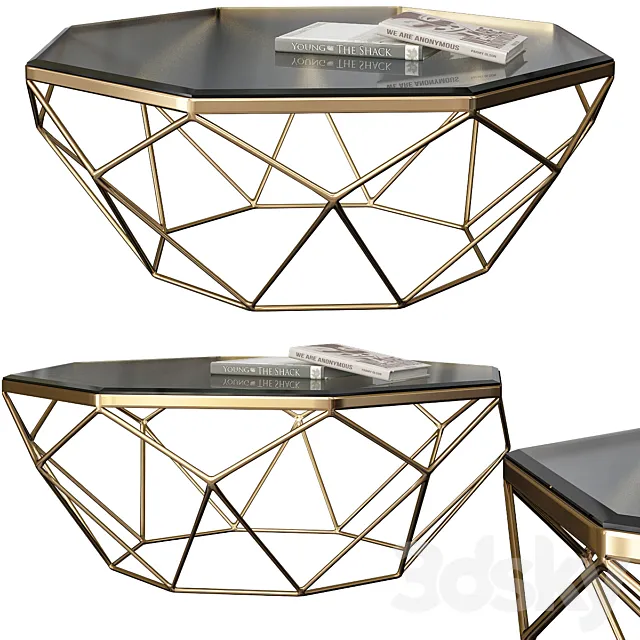 Mystique Glass-Top Coffee Table 3DModel