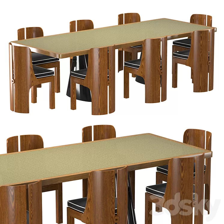 N 341 – 172 DINING CHAIR TABLE BY RUEMMLER 3D Model