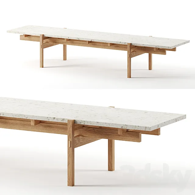 N-CT01 table bench by karimoku case study 3DModel