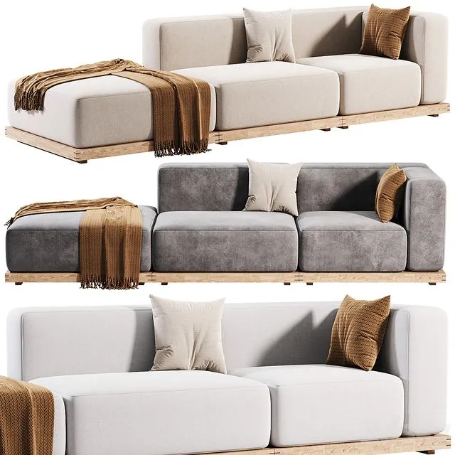 N-S02 Sofa by Karimoku Case Study 3D Model