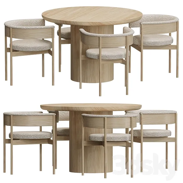 N-SC01 chair by Norm Architects Dining Table 3D Model