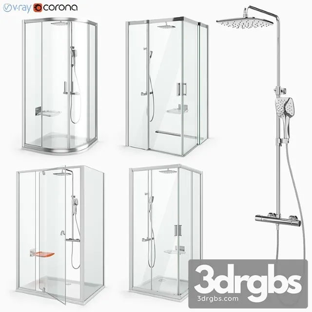 Nabor Dushevykh Kabin Ravak Set 29 3D Model Free