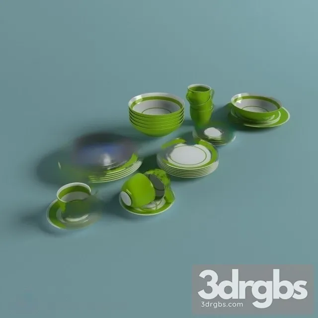 Nabor Posudi 3D Model Free