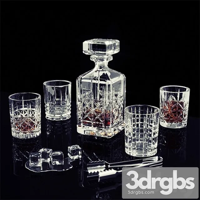 Nachtmann highland whiskey set 3D Model Free