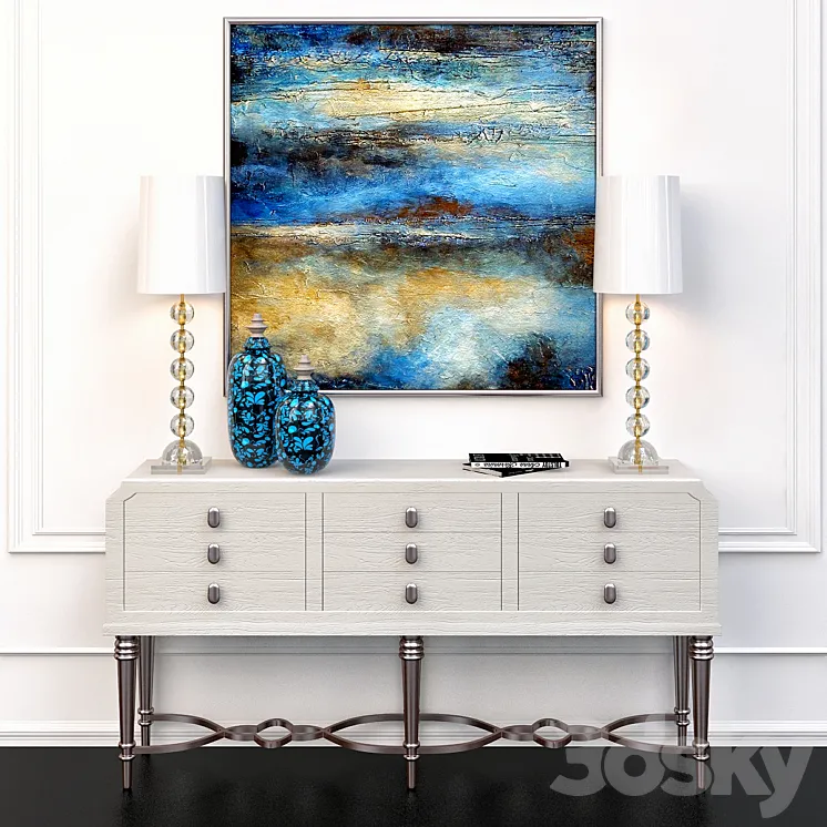 Nadia Console Table 3D Model Free