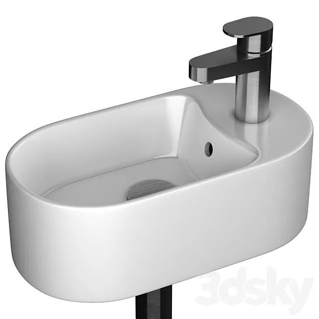 Nameeks Scarabeo Seventy Mini Sink & Roper Rhodes Stream Mini Mixer 3D Model