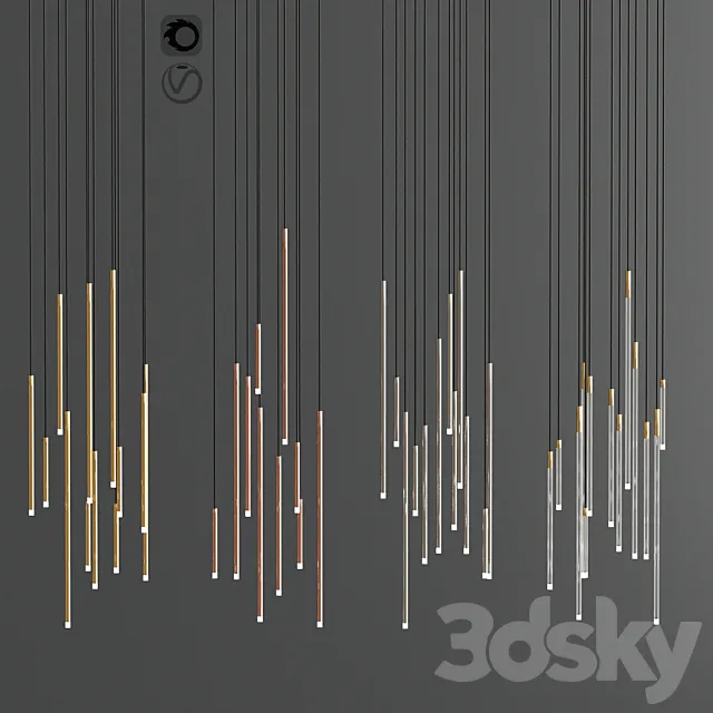 Nano Tube Light Collection 3DModel