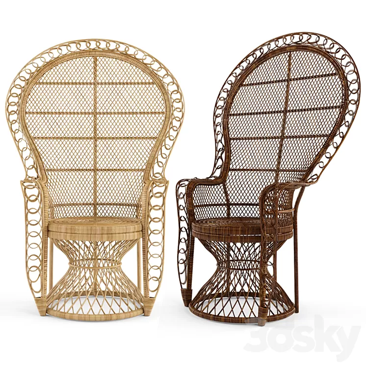 Nanu Heirloom Rattan Peacock Chair 3D Model
