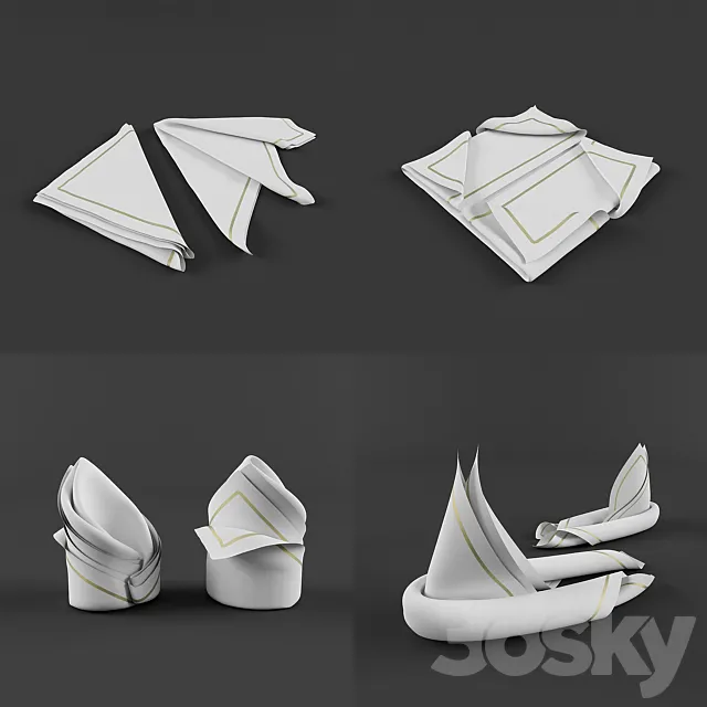 Napkins 3D Model