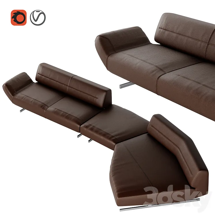 Nash Sofa - Composition I 3D Model Free