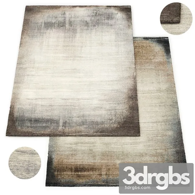 Nasrin Hand Knotted Wool Rug Restoration Hardware 3D Model Free