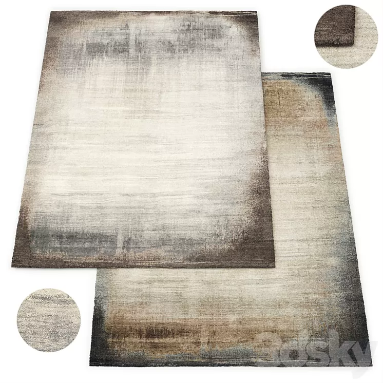 Nasrin Hand-Knotted Wool Rug Restoration Hardware 3D Model Free