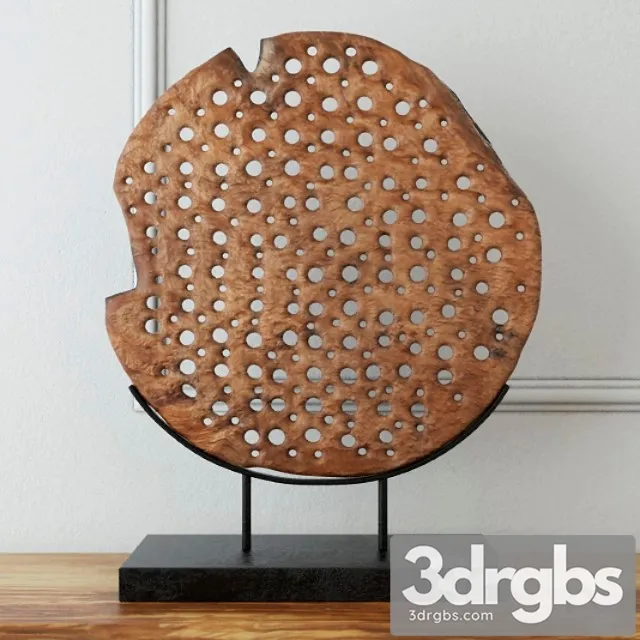 Natura Wooden Carving Deco On Stand Jeffan 3D Model Free