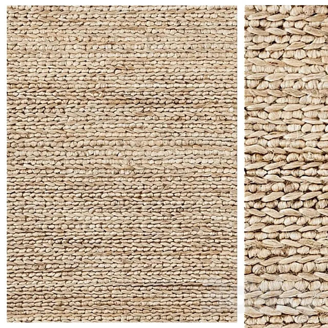 Natural Braided Designer Jute Rug 3D Model