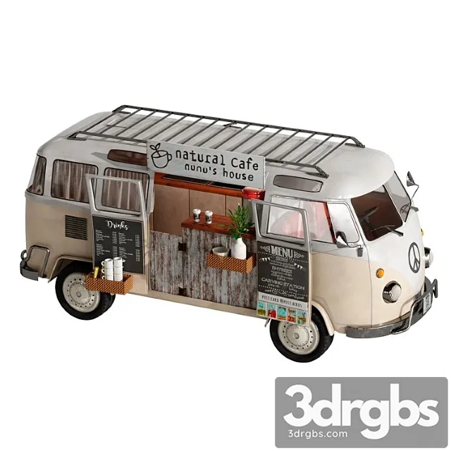 Natural Cafe Van 3D Model Free