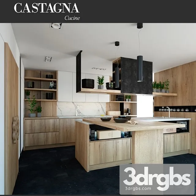 Natural Castagna Cucina 1 3D Model Free