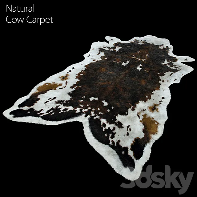 natural cow carpet 3D Model