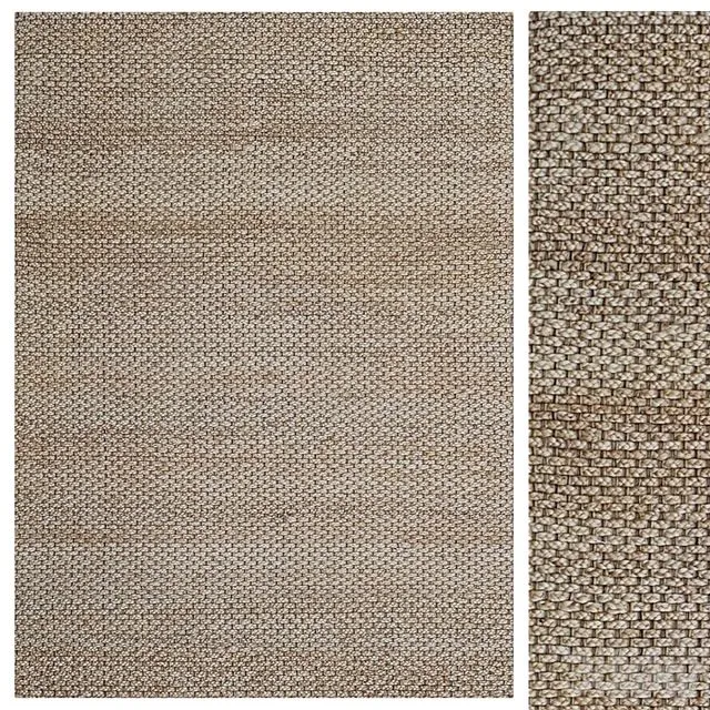 Natural Desert Handwoven Jute Rug 3D Model