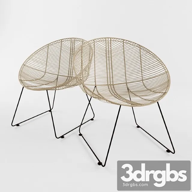 Natural eryn chair 2 3D Model Free