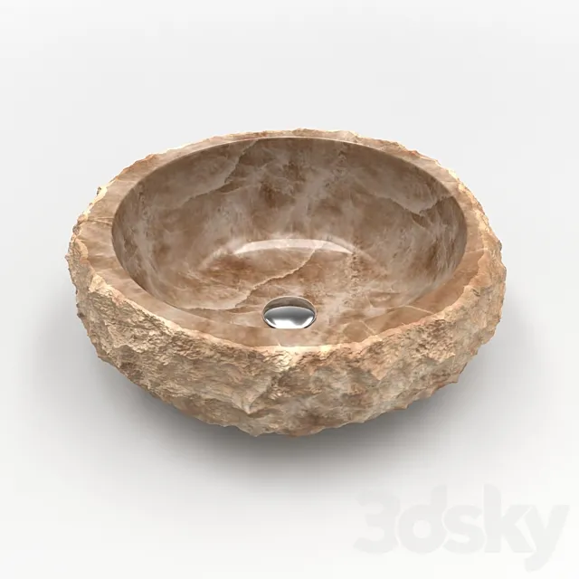 Natural onyx sink 3D Model