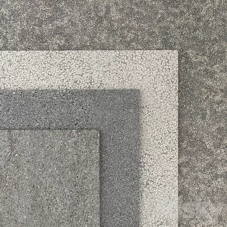 Natural stone set 10 3D Model Free