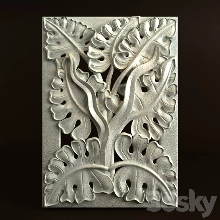 Nature Carving Ornament 022 3D Model