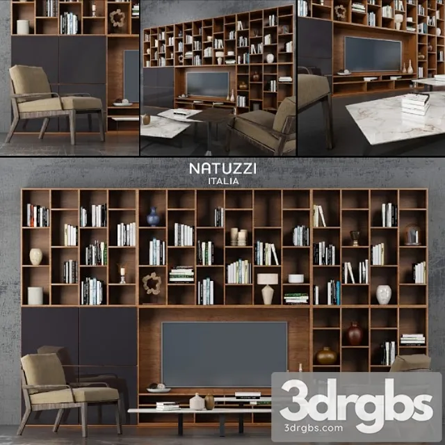 Natuzzi Armchair Wall 3D Model Free